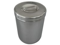 S/S DRESSING JAR 2 l with lid - diam.127x162 mm