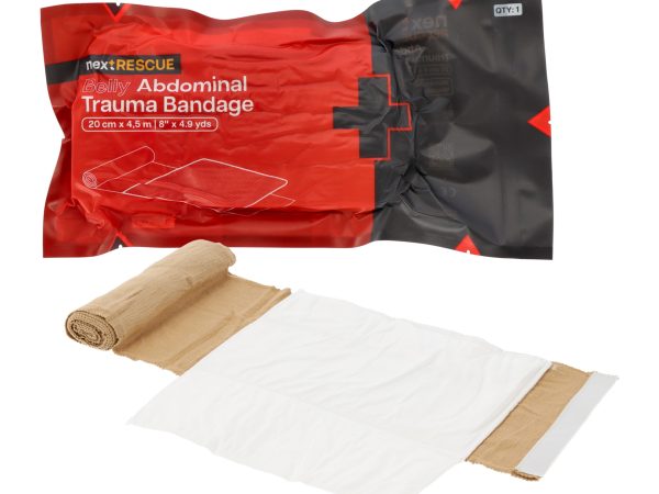 nextRESCUE BELLY abdominalni trauma zavoj 20 cm x 4,5 m / 30 x 30 cm